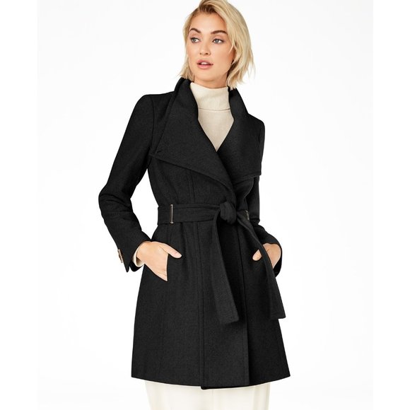 calvin klein toggle wrap front jacket